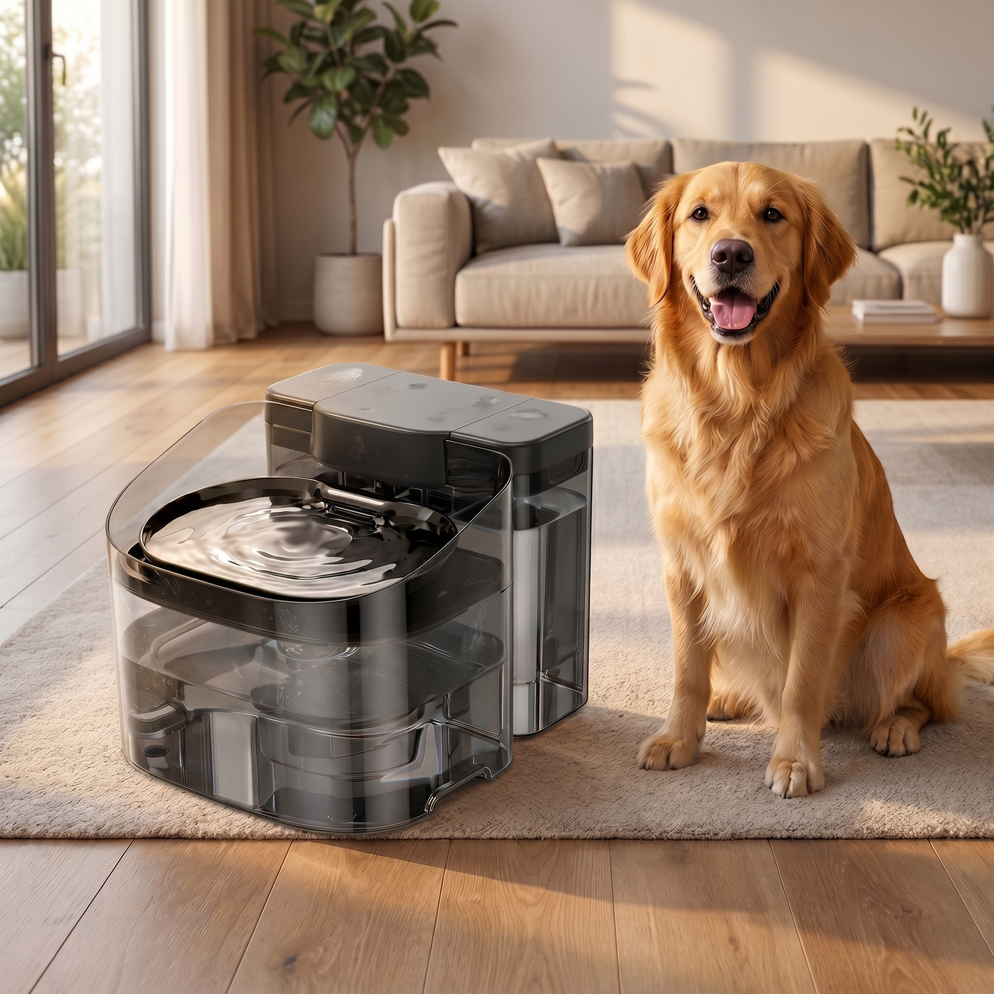 AquaWell - Two Tank Dog Water Fountain